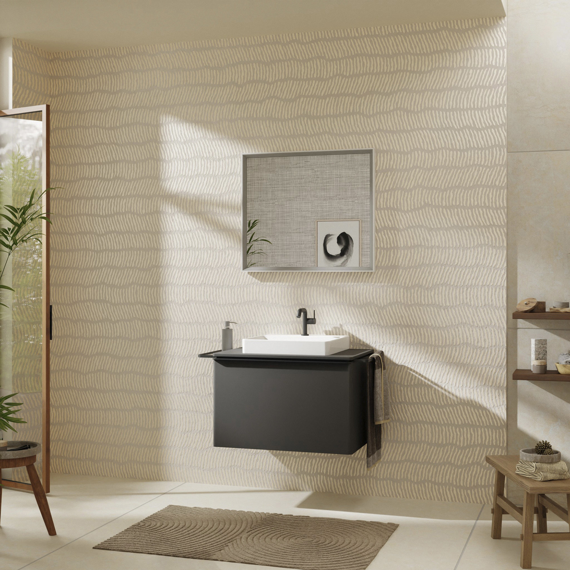 Hansgrohe Xelu Q blat naszafkowy 78x55 cm szary 54094910