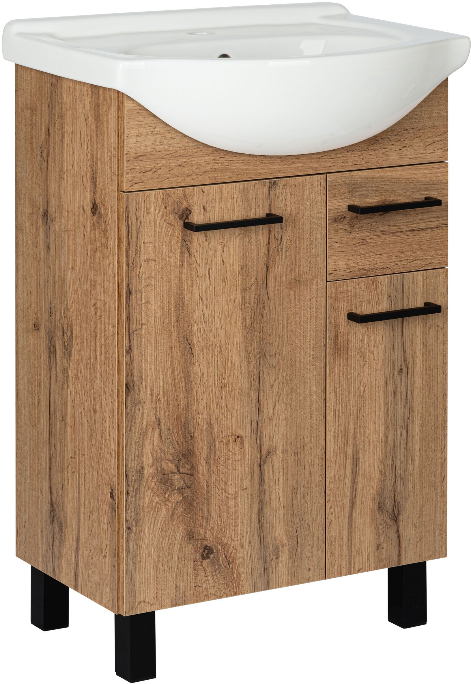 Astor Lupo Wotan umywalka z szafką 56 cm dąb AM-LUD-552-0N