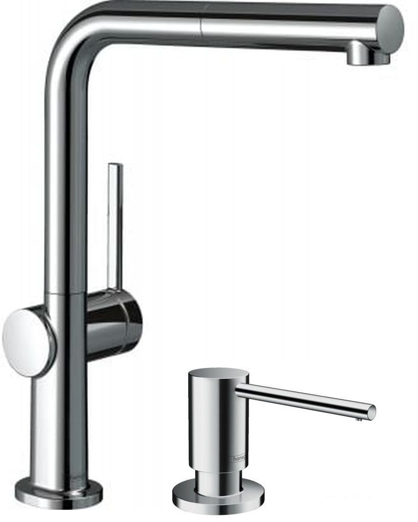 Zestaw Hansgrohe Talis M54 bateria kuchenna stojąca z dozownikiem do płynów chrom (72809000, 40438000) - Wysyłka w 24h