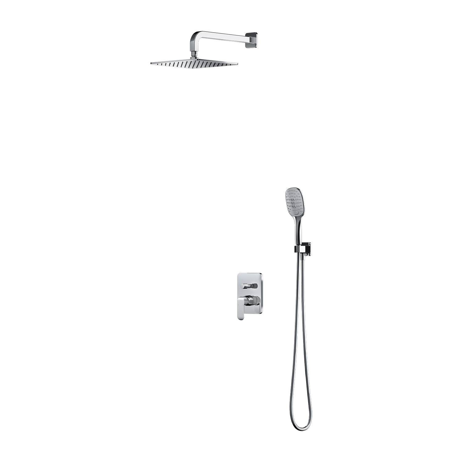 Omnires Sacramento zestaw prysznicowy podtynkowy z deszczownicą chrom SYSSC10XCR