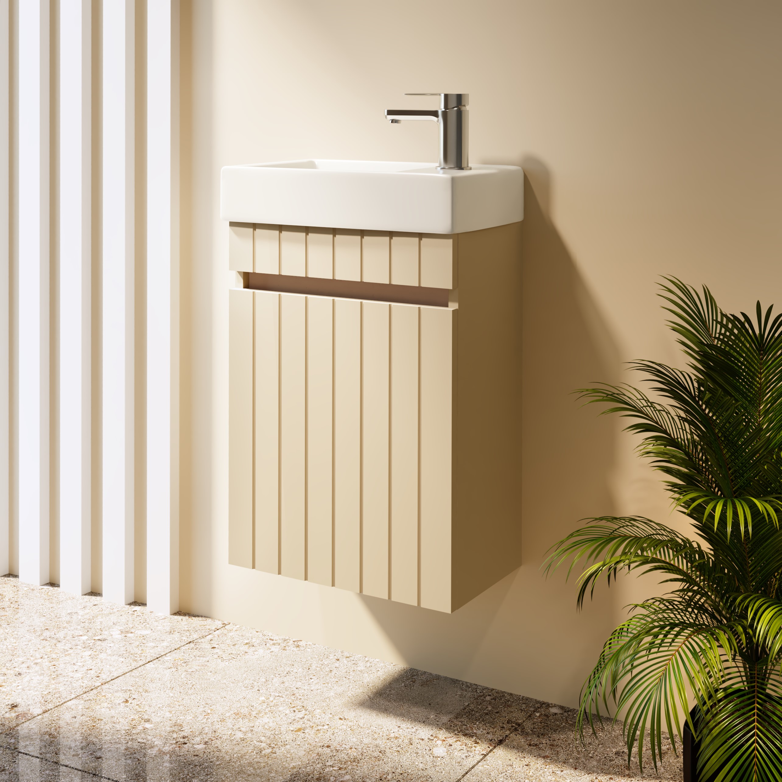 Uptrend Miseno umywalka z szafką 40 cm almond mat 001-SU40-02+TR41355