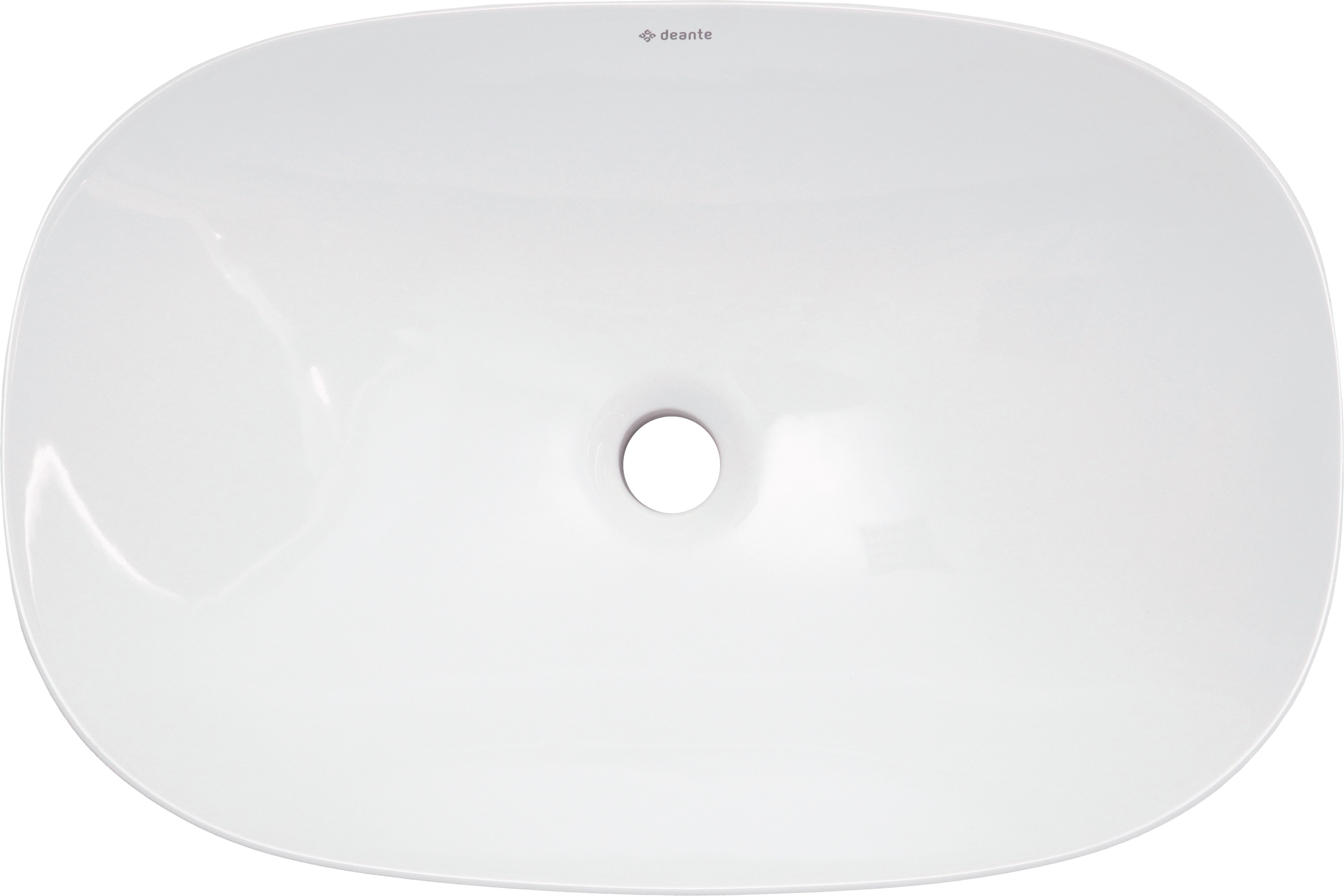 Deante Alpinia umywalka 60x40 cm owalna nablatowa biała CGN_6U6S