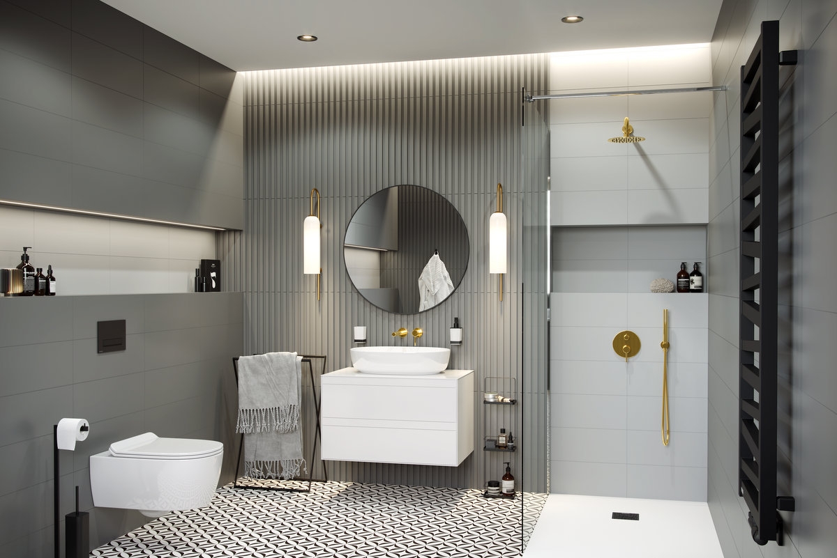 Excellent Italic grzejnik łazienkowy dekoracyjny 130,5x50 cm czarny GREX.IT131.BL - Wysyłka w 24h