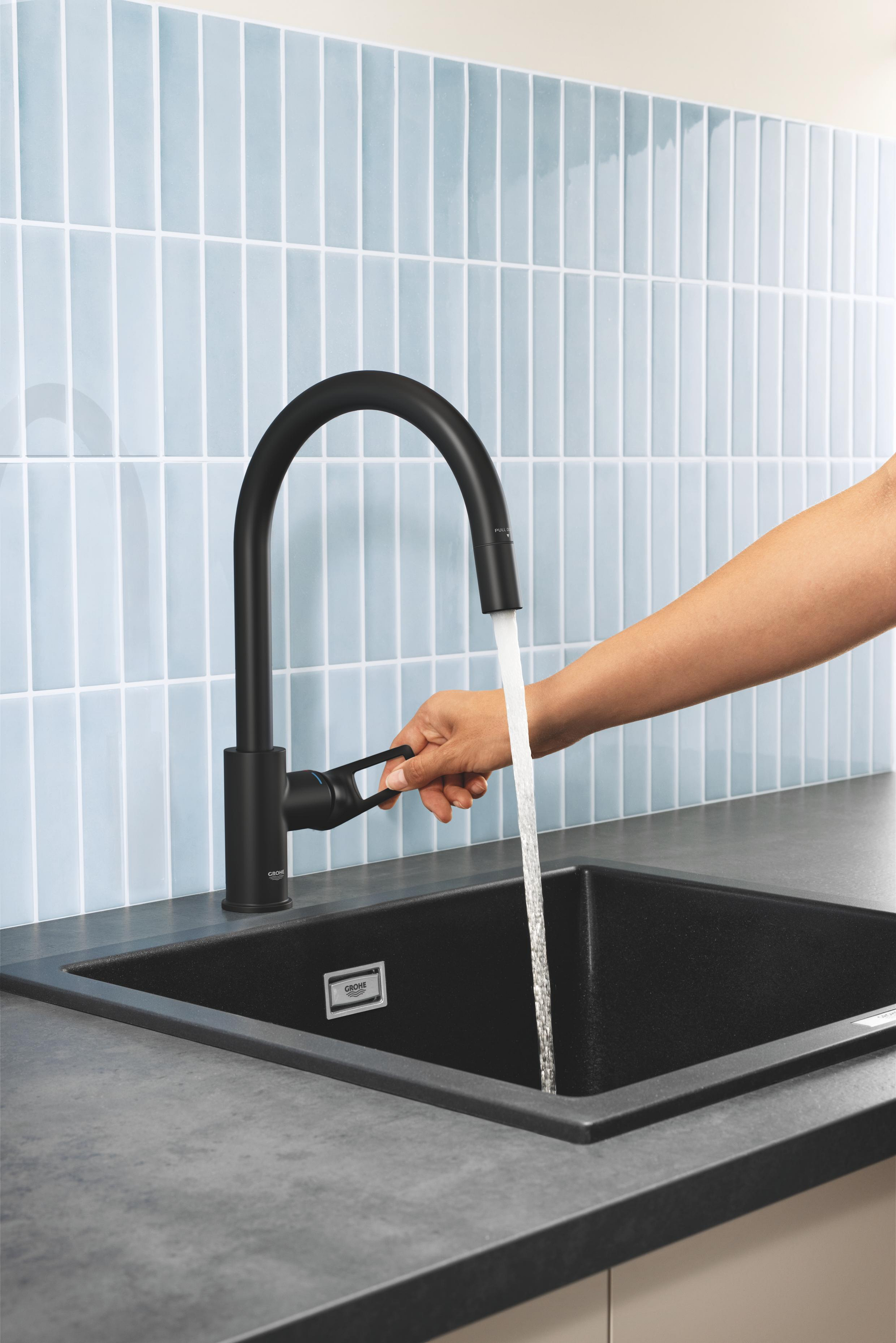 Grohe Start Edge bateria kuchenna stojąca czarna 305562430