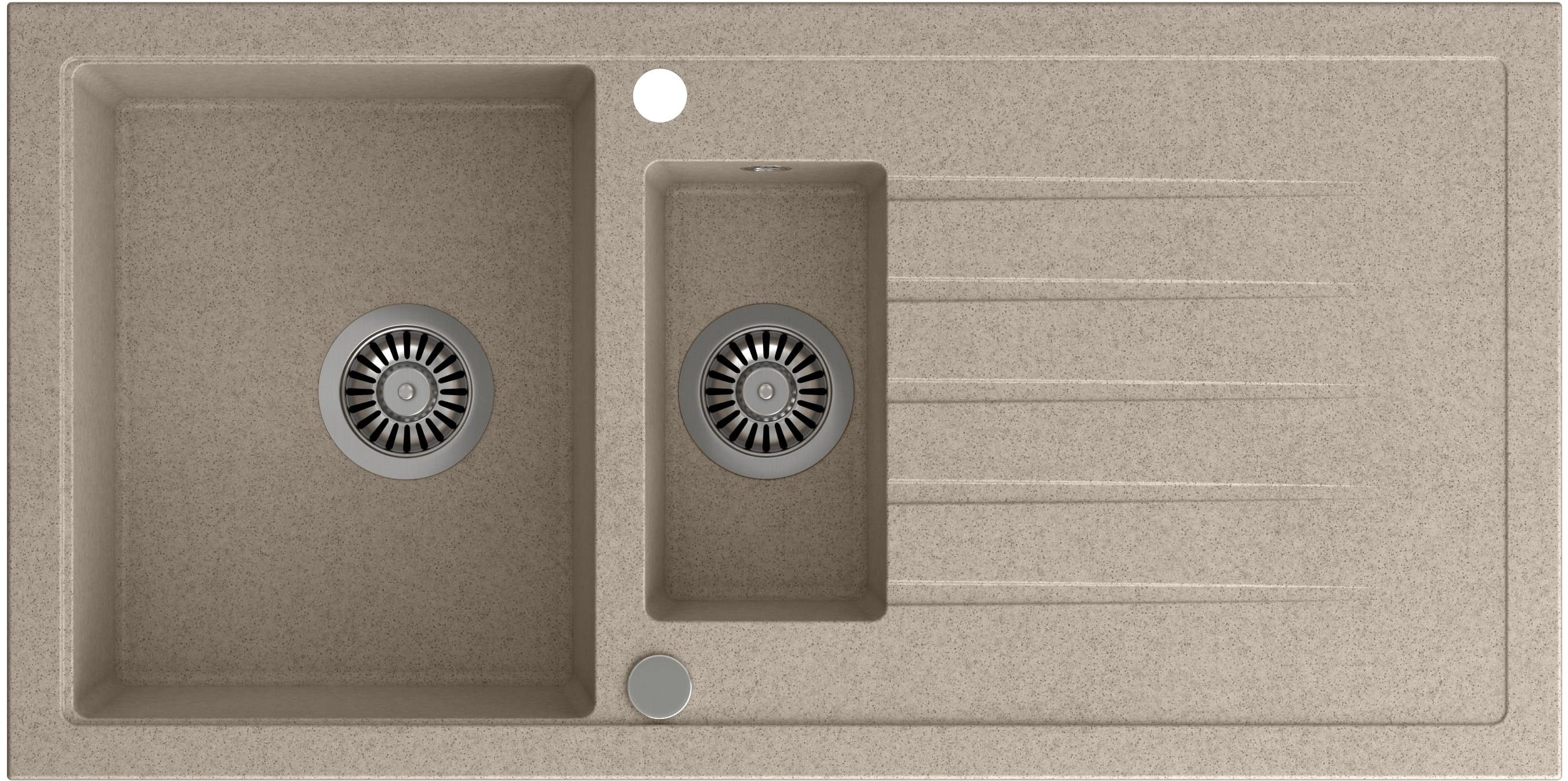 Quadron Bruce zlewozmywak GraniteQ 100x50 cm beżowy HCQB9950BEZK