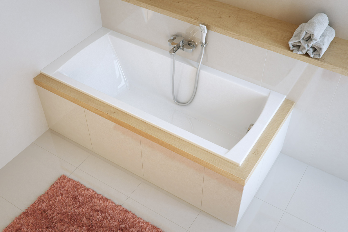 Excellent Aquaria wanna prostokątna 150x70 cm biała WAEX.AQU15WH