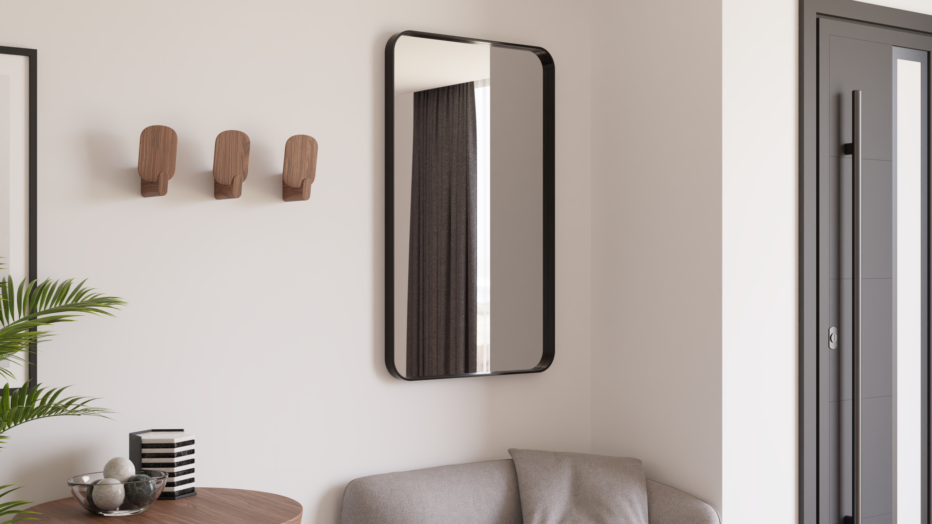 Dubiel Vitrum Rio Black lustro łazienkowe 50x80 cm prostokątne rama czarna - Wysyłka w 24h