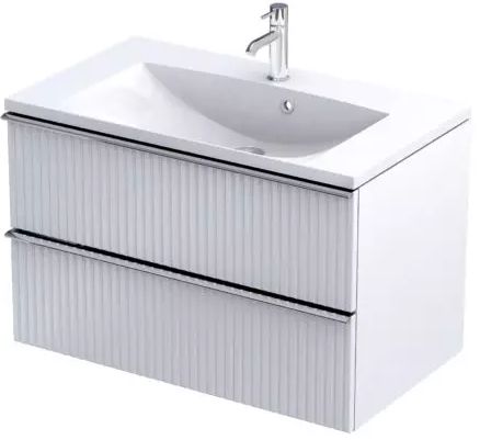 Oristo Etna szafka 79,6x45,5x50 cm podumywalkowa wisząca biała OR52-SD2S-80-2R