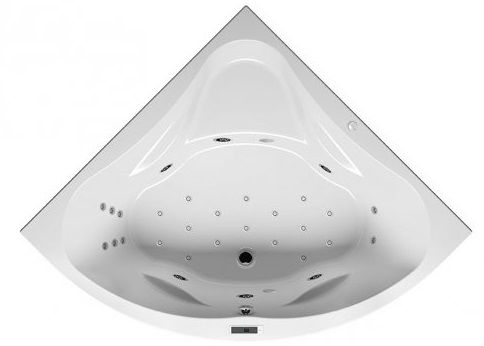 Riho Neo wanna narożna 150x150 cm z hydromasażem Bliss lewa biała B077006005