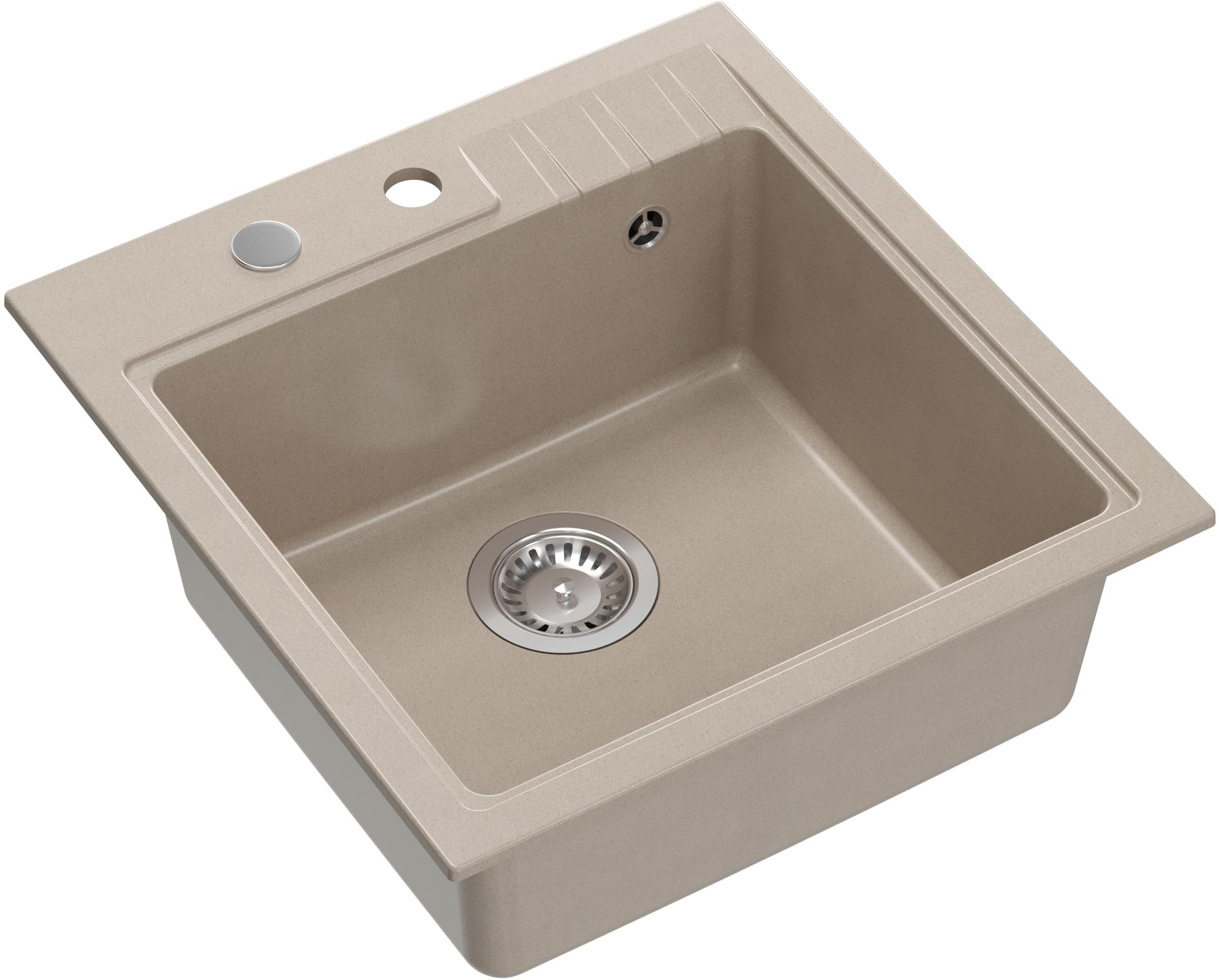 Quadron Peter 110 zlewozmywak GraniteQ 52x50 cm beżowy HCQP5052BEZP