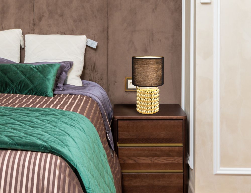 Globo Lighting Valentino lampa stołowa 1x40W złoty/czarny 21626