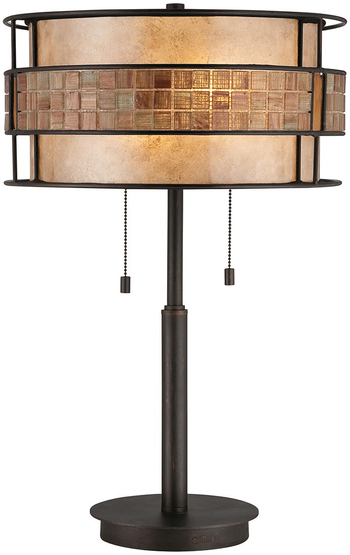 Elstead Lighting Laguna lampa stołowa 2x60 W renesansowa miedź QZ-LAGUNA-TL