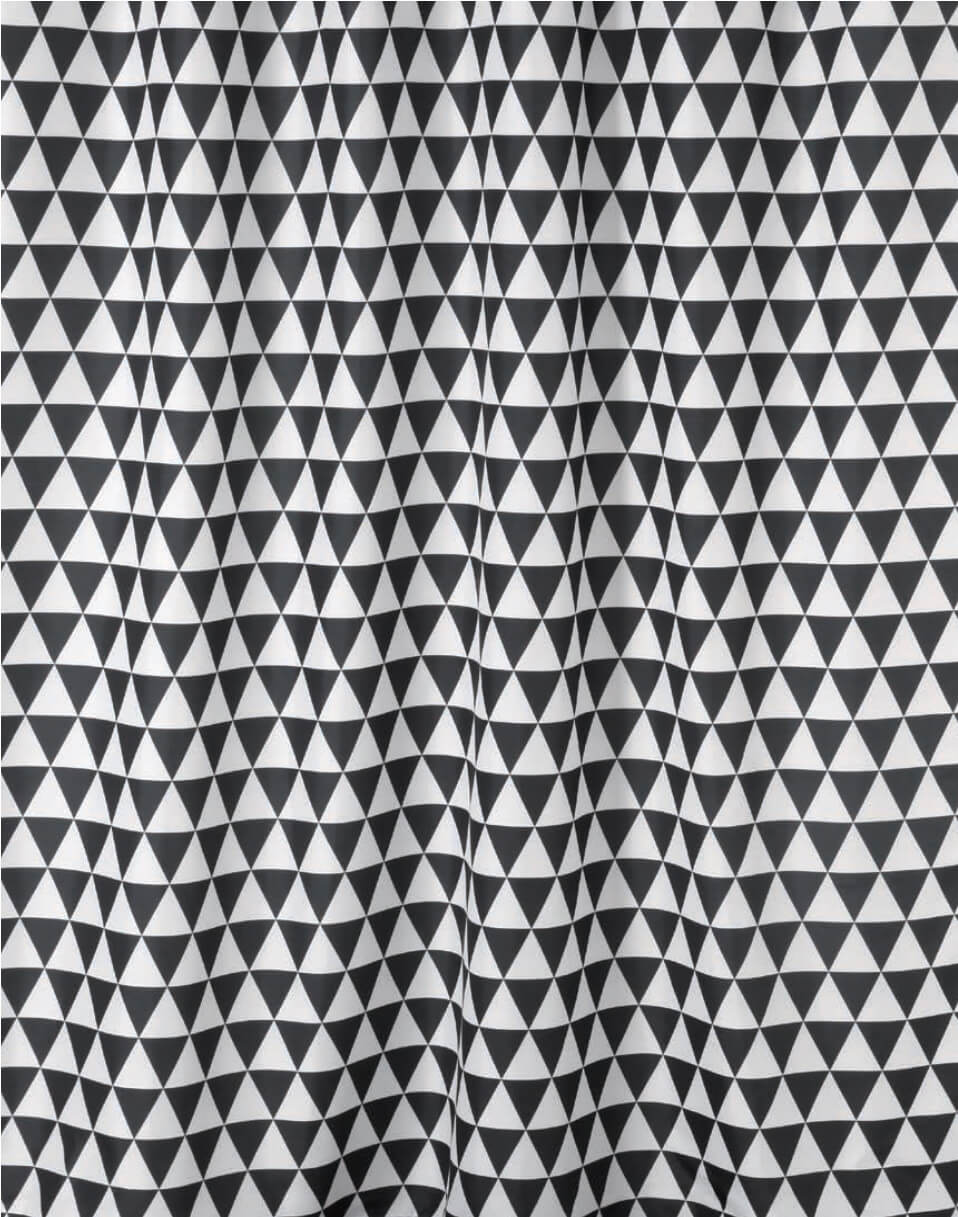 BISK Plain zasłona prysznicowa 180x200 cm biało-czarna 06880