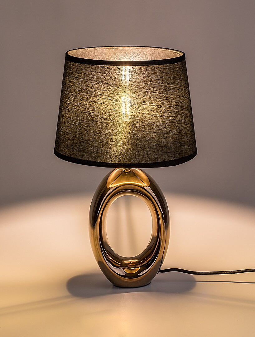 Rabalux Dalora lampa stołowa 1x25 W czarna-brązowa 74063