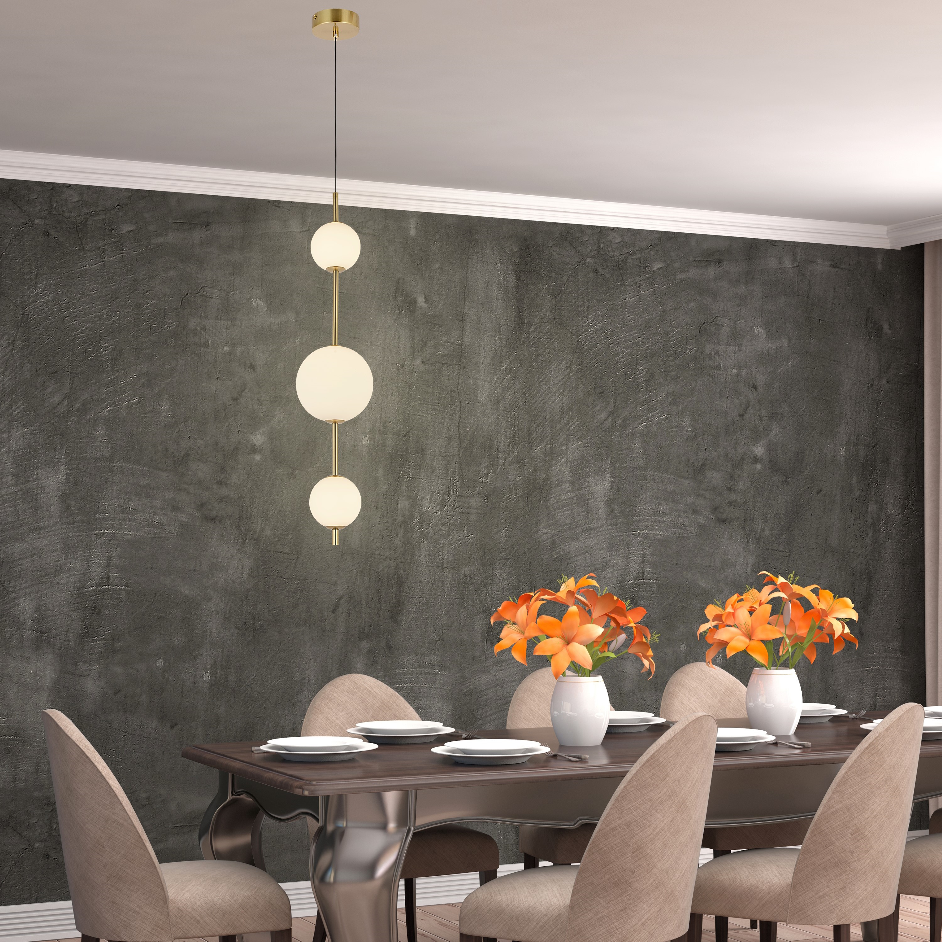 Light Prestige Dorado lampa wisząca 3x W złota LP-002/3V