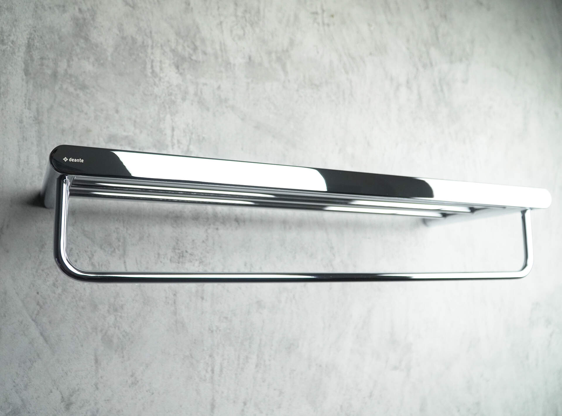 Deante Round półka ścienna z wieszakiem chrom połysk ADR0531