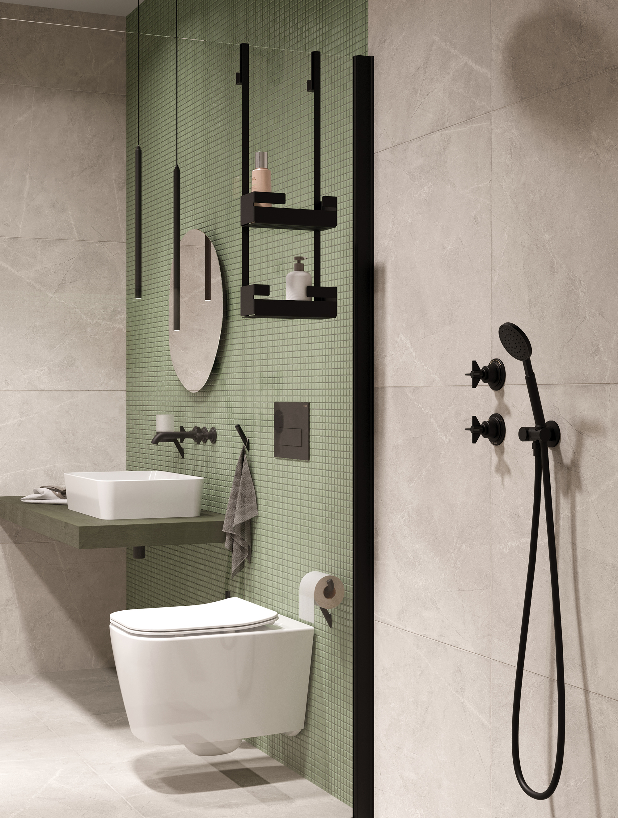 Deante Silia Nero uchwyt na papier toaletowy czarny mat ADIN211