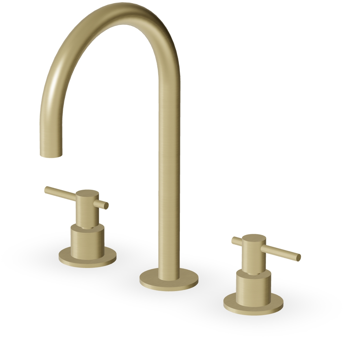 Zucchetti Helm bateria umywalkowa stojąca 3-otworowa brytyjskie złoto szczotkowane ZHL516.XP31