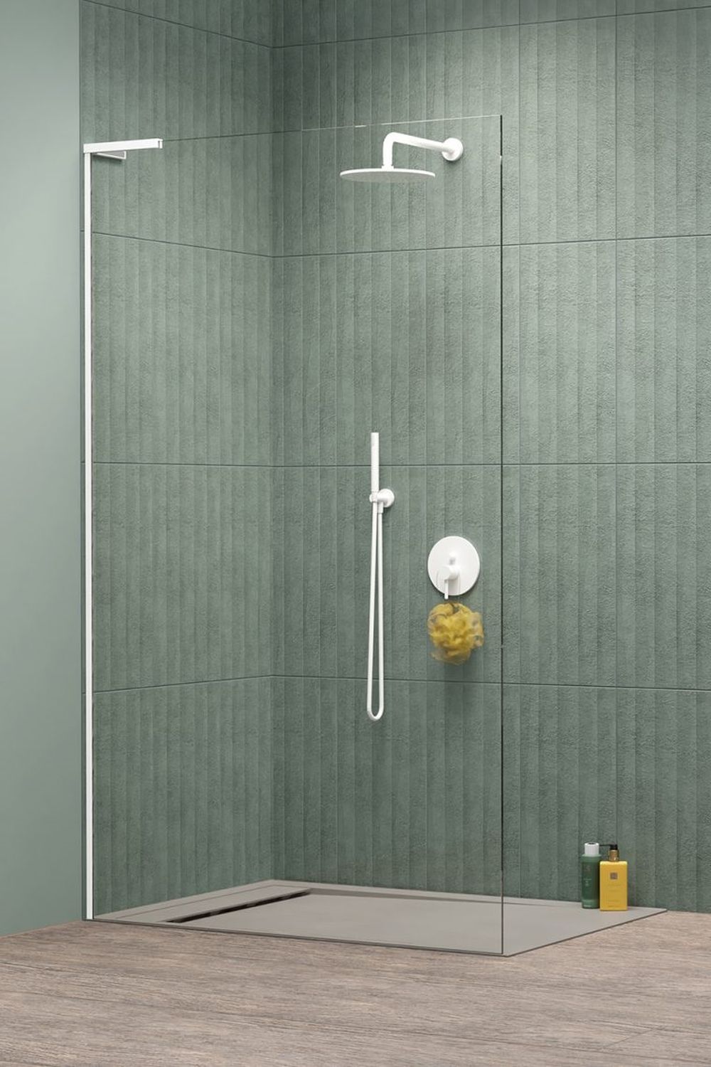 Radaway Modo SL White II Walk-In ścianka prysznicowa 110 cm lewa wolnostojąca biały mat/szkło przezroczyste 10319114-04-01L