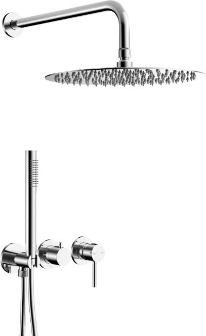 KFA Armatura Moza zestaw wannowo-prysznicowy podtynkowy z deszczownicą chrom 5039-511-00