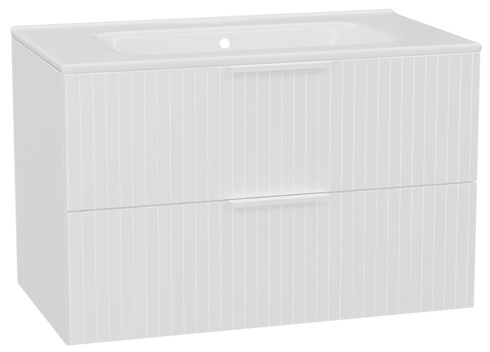 Zestaw Excellent Tuto 2.0 szafka 80 cm podumywalkowa wisząca z umywalką Pik biały MLEX.2172.K.80.0365.WHWH