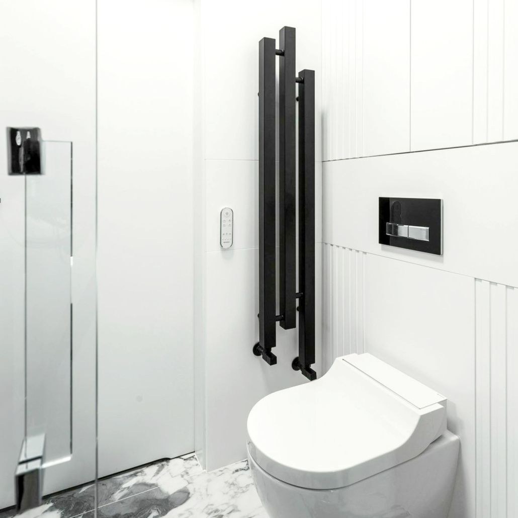 Imers Cubic grzejnik łazienkowy dekoracyjny 166x23 cm czarny G00523016605