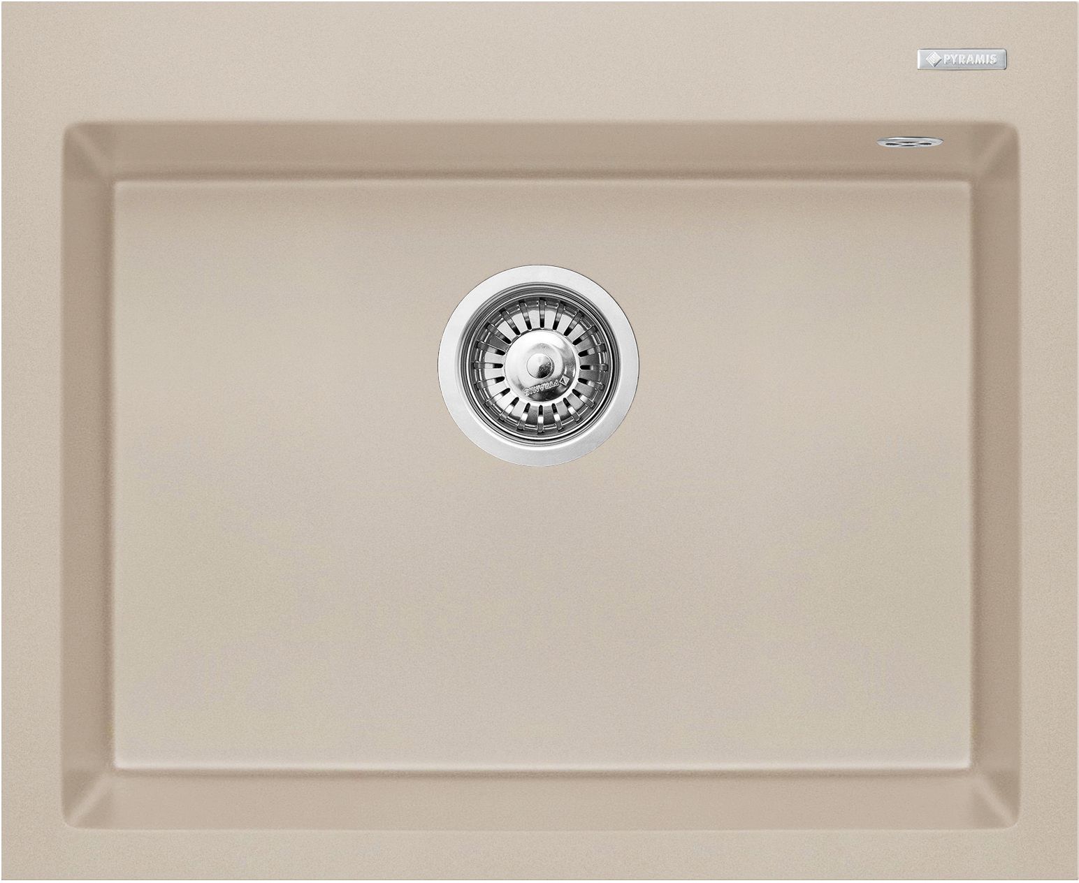 Pyramis Istros zlewozmywak granitowy 61x50 cm beżowy 070187012