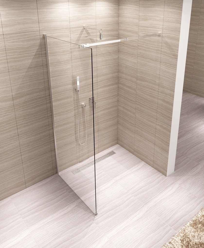 Rea Aero Walk-in ścianka prysznicowa 110 cm wolnostojąca chrom/szkło przezroczyste REA-K3021