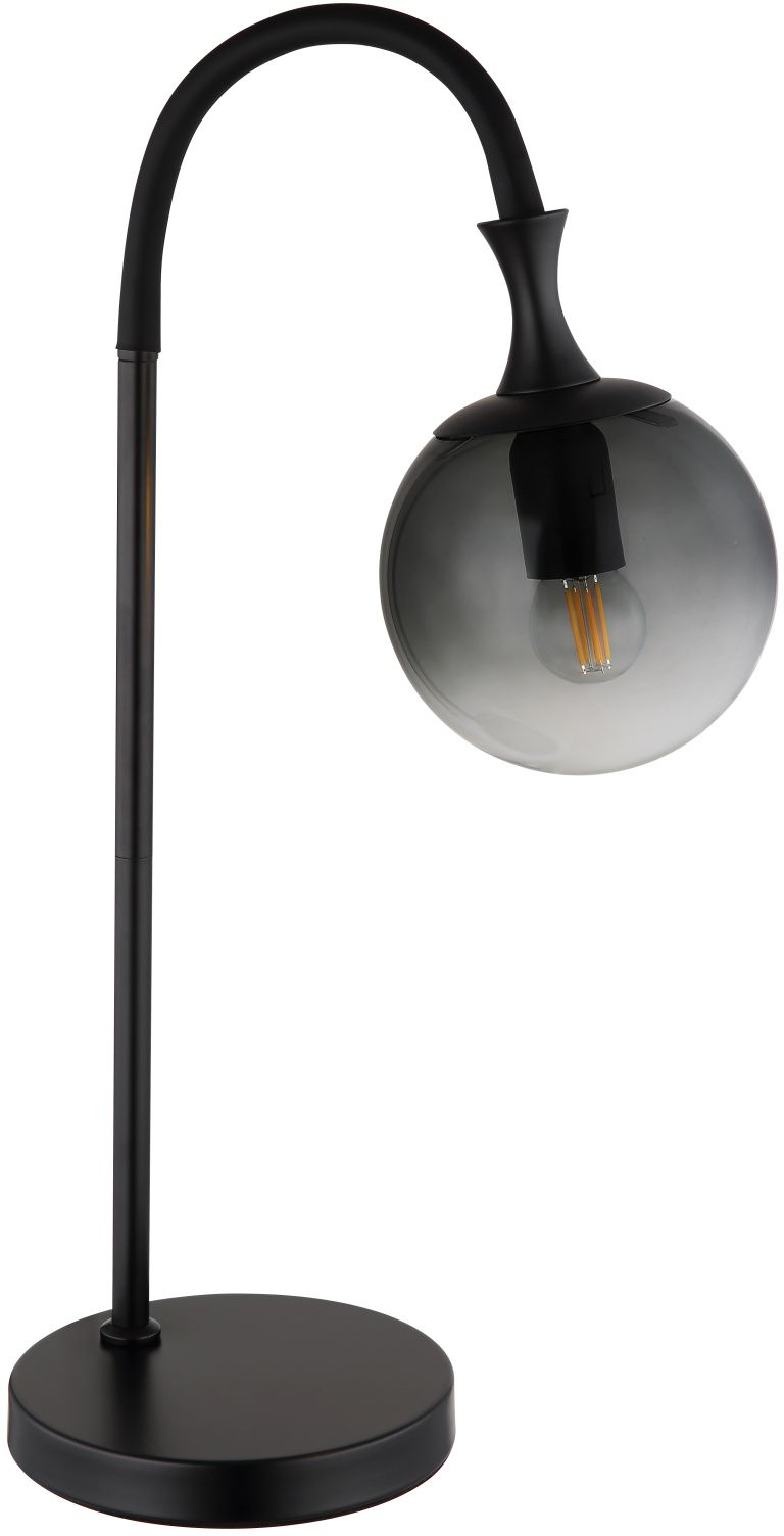 Globo Lighting Dalton lampa stołowa 1x10 W czarna-przydymiona 15885T
