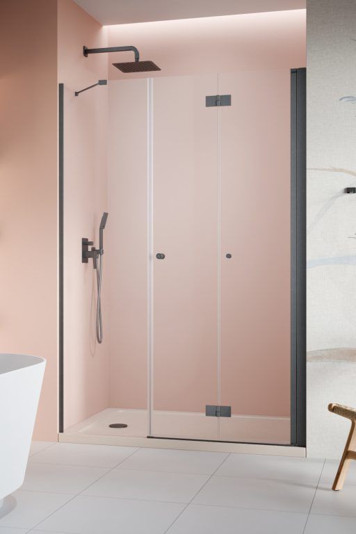 Radaway Nes Brushed GunMetal DWS B drzwi prysznicowe 85 cm uchylne gunmetal szczotkowany/szkło przezroczyste 10044850-92-01R