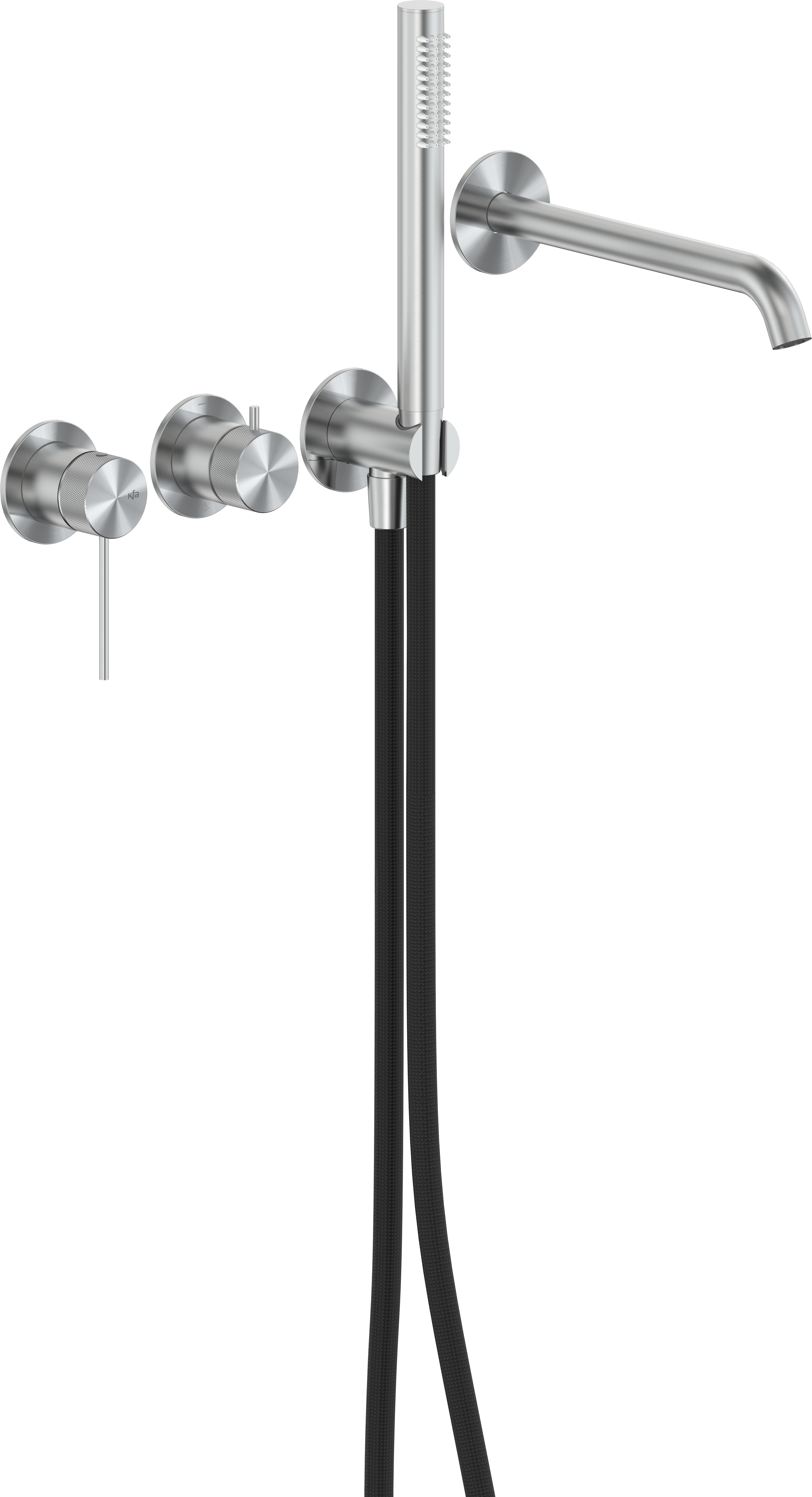 KFA Armatura Moza 316L zestaw wannowo-prysznicowy podtynkowy stal inox 5049-410-22