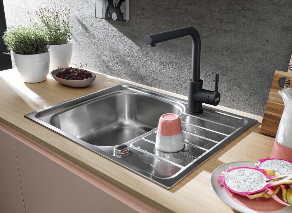 Franke Lina L bateria kuchenna stojąca czarna 115.0693.393