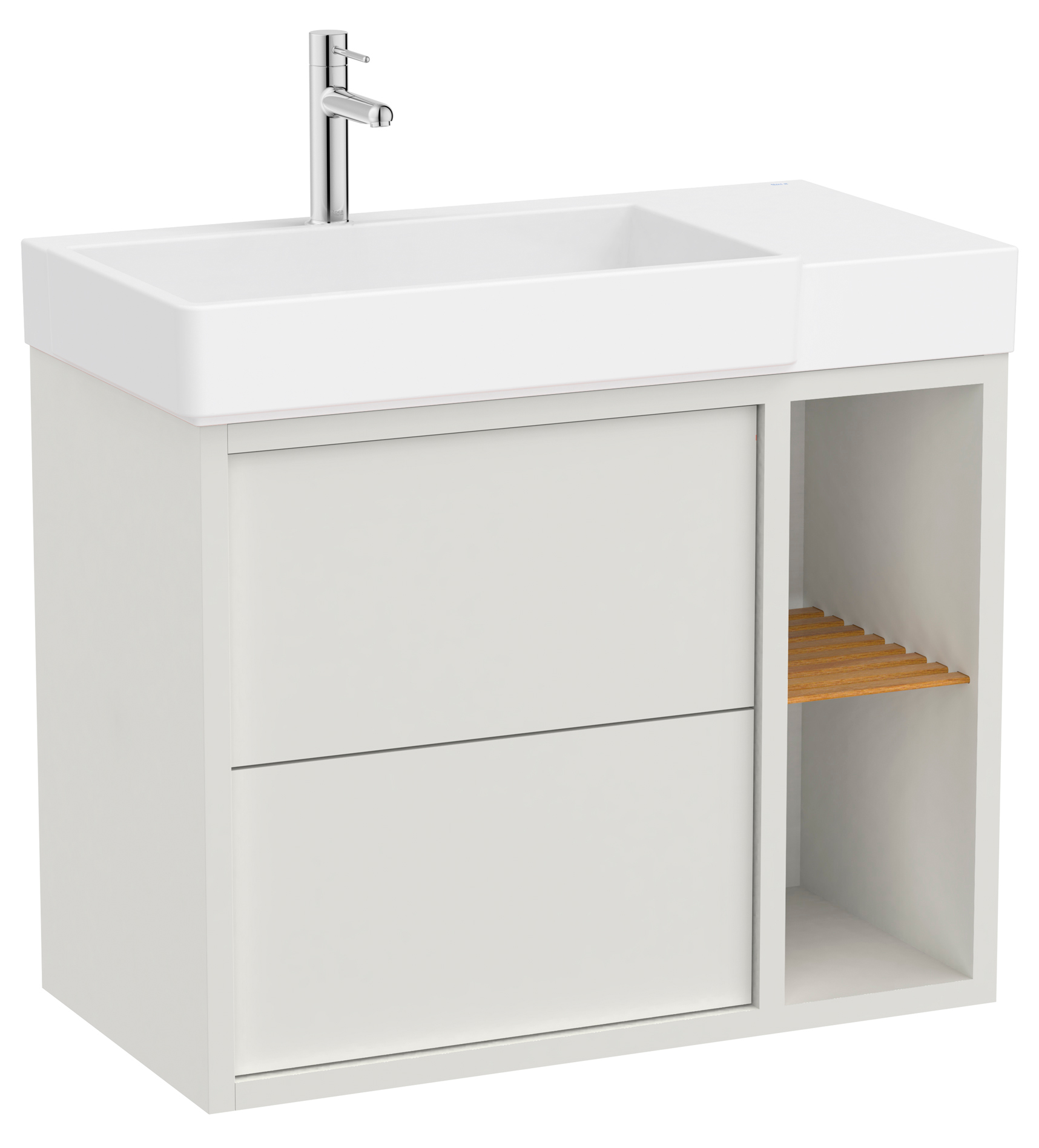 Roca Tura umywalka z szafką 80 cm biały mat A852028558