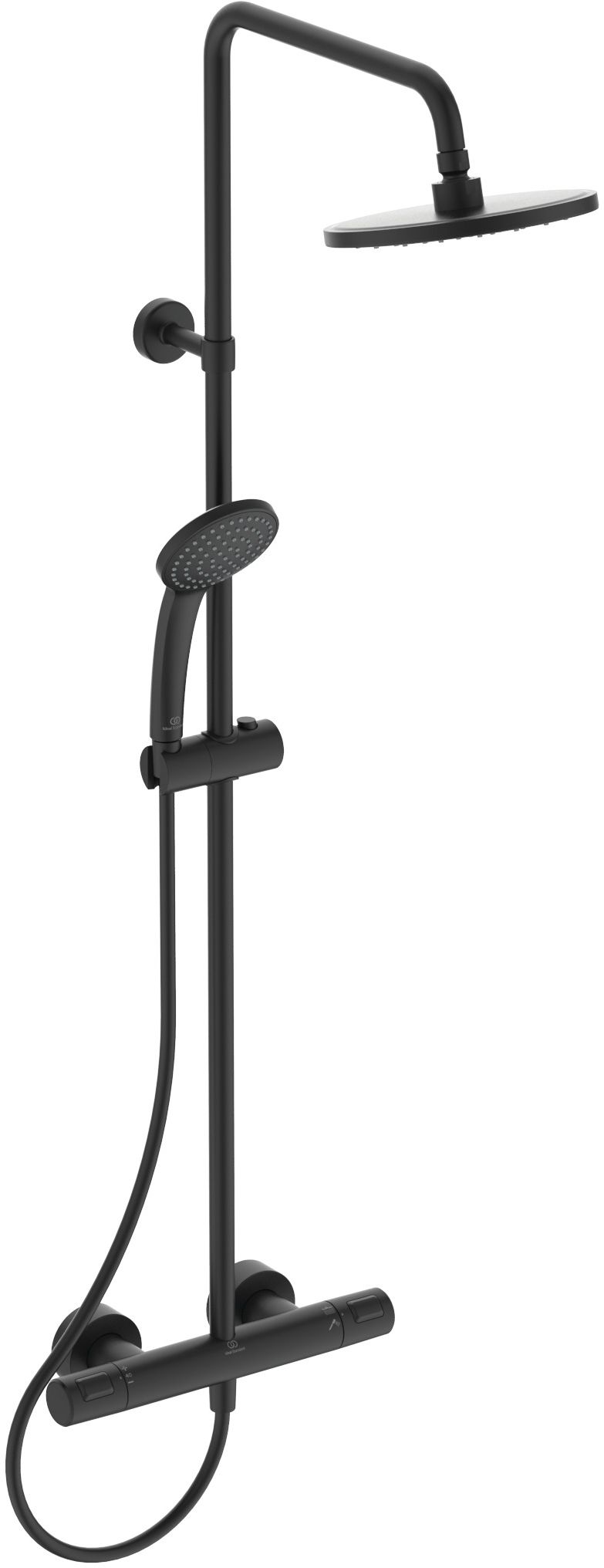 Ideal Standard Ceratherm T25 zestaw prysznicowy ścienny termostatyczny z deszczownicą czarny A7545XG