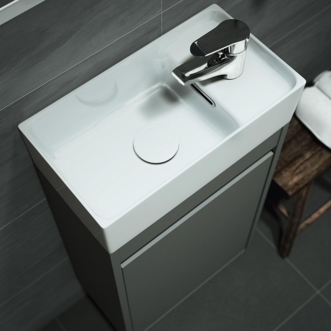 Cersanit Crea umywalka 40x22 cm meblowa prostokątna biała K114-004 - Wysyłka w 24h