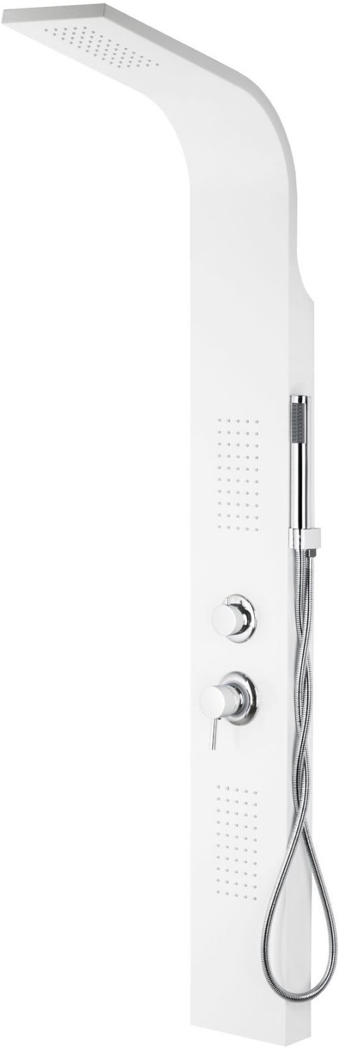 Corsan Alto panel prysznicowy ścienny z oświetleniem LED biały A-017MALTOBIALYLED