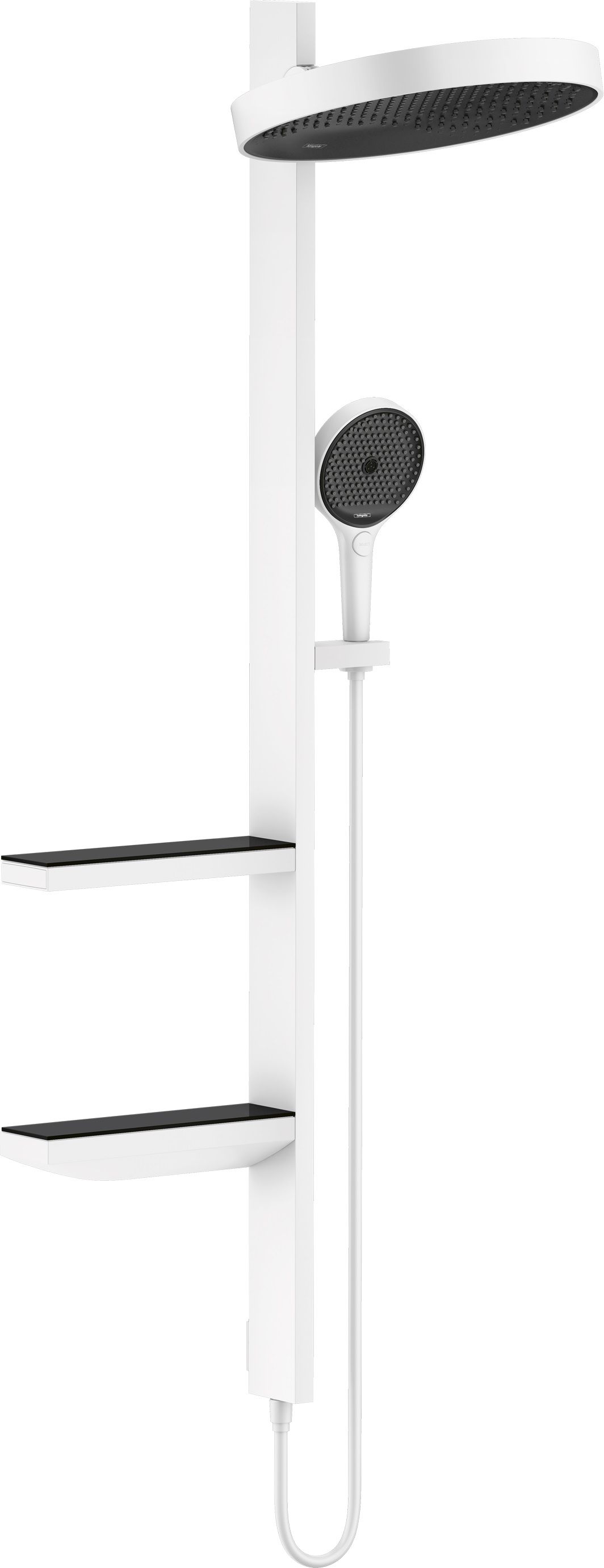 Hansgrohe Rainfinity zestaw wannowo-prysznicowy ścienny z deszczownicą biały mat 26842700