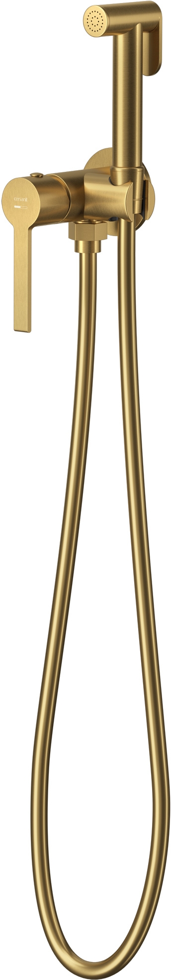 Cersanit Virgo bateria bidetowa z zestawem prysznicowym podtynkowa złota S951-872