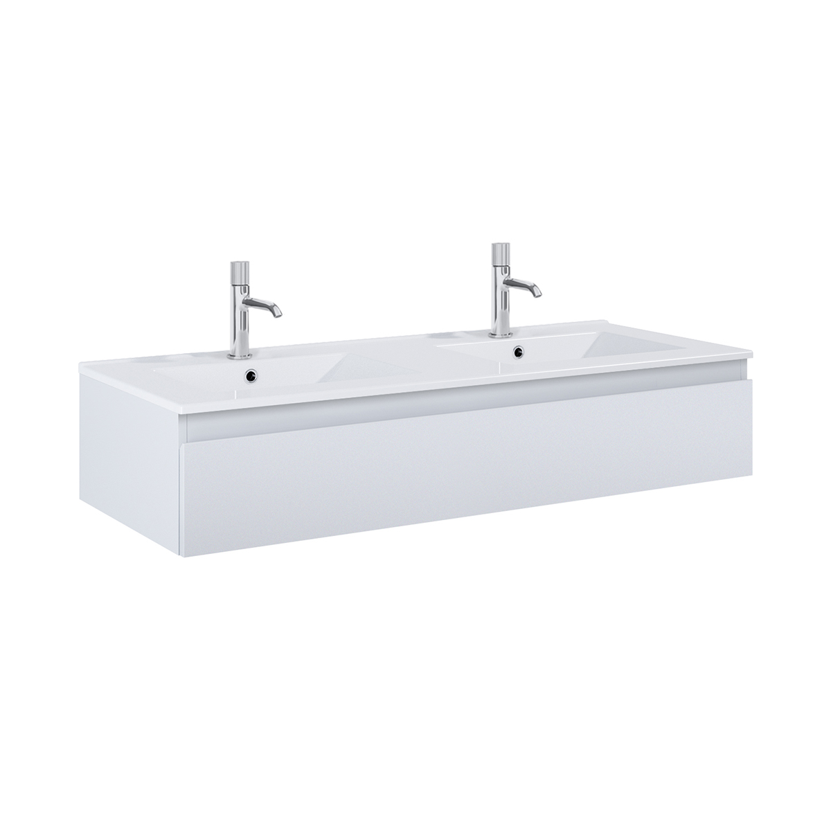 Oltens Vernal umywalka z szafką 120 cm biały połysk/szary mat 68010700 - Wysyłka w 24h