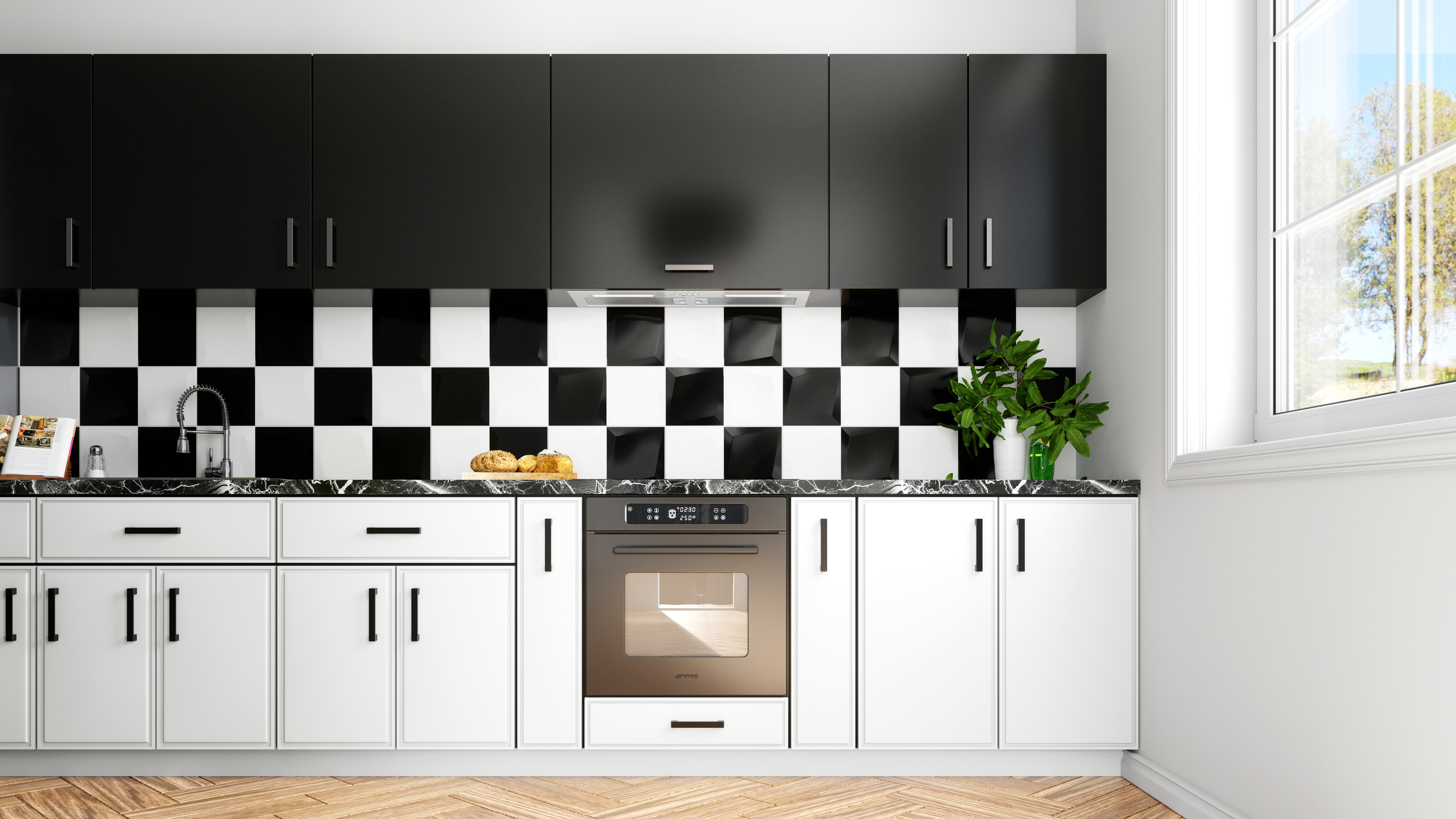 Globalo Design Hadario okap kuchenny 79,6 cm podszafkowy biały HADARIO_80_2_WHITE