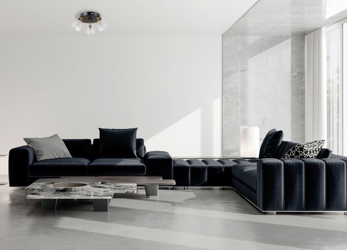 Italux Orella lampa podsufitowa 3x12 W czarna WL-34393-3R-BK-HBR