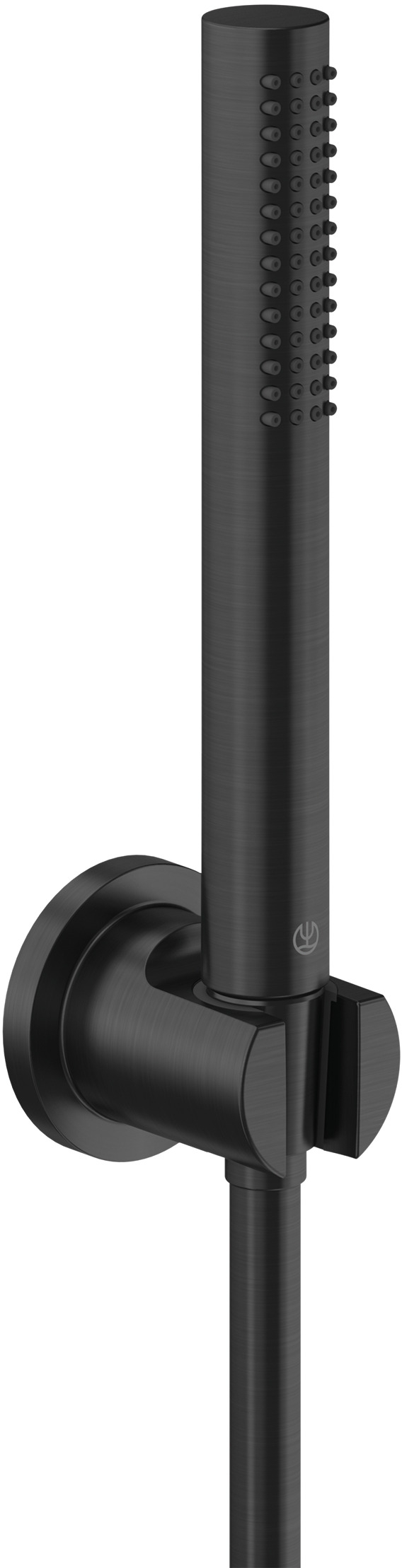 Kludi Nova Fonte Puristic zestaw prysznicowy ścienny czarny szczotkowany 20850N2-15