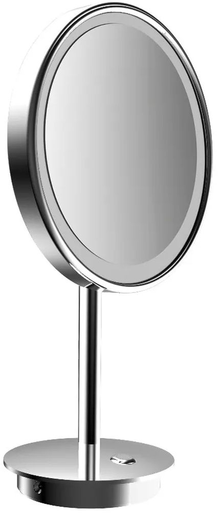 Emco Pure (LED) lusterko kosmetyczne 20,3x20,3 cm okrągłe z oświetleniem chrom 109406009