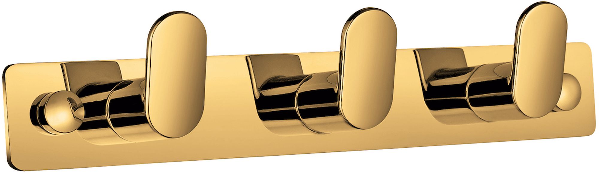 Stella wieszak na ręczniki 3-hakowy złoty połysk 18.053-G