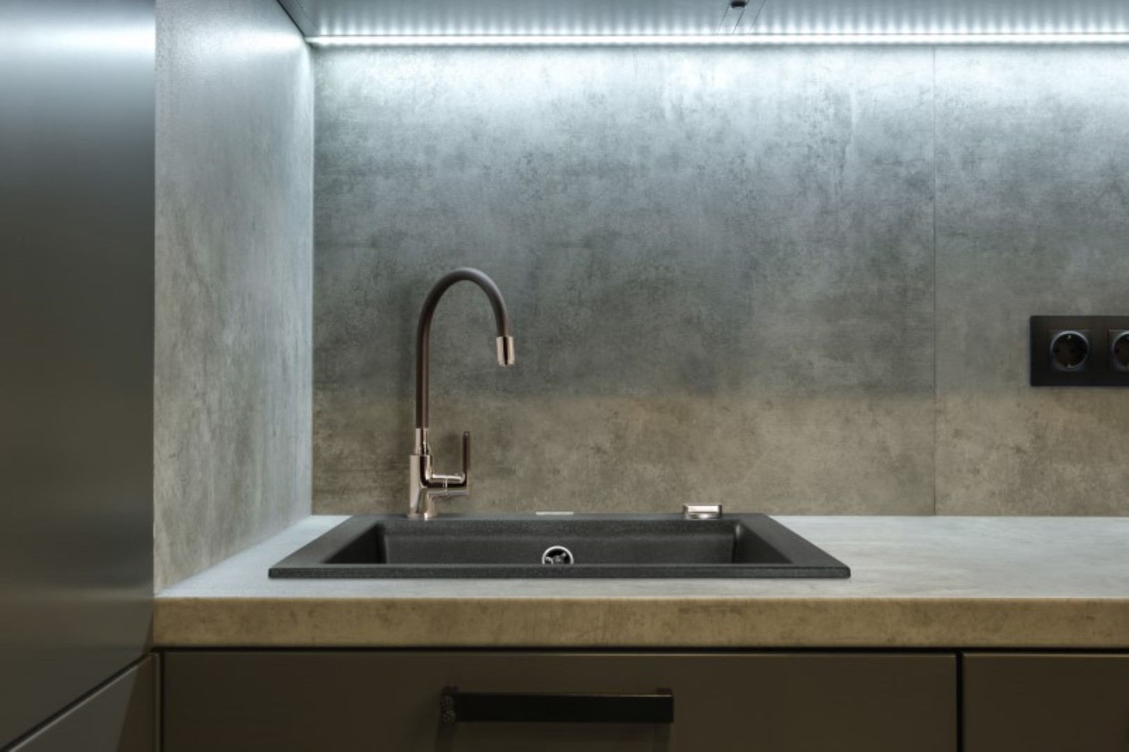 Invena Tesalia zlewozmywak granitowy 48x44 cm czarny AZ-01-041