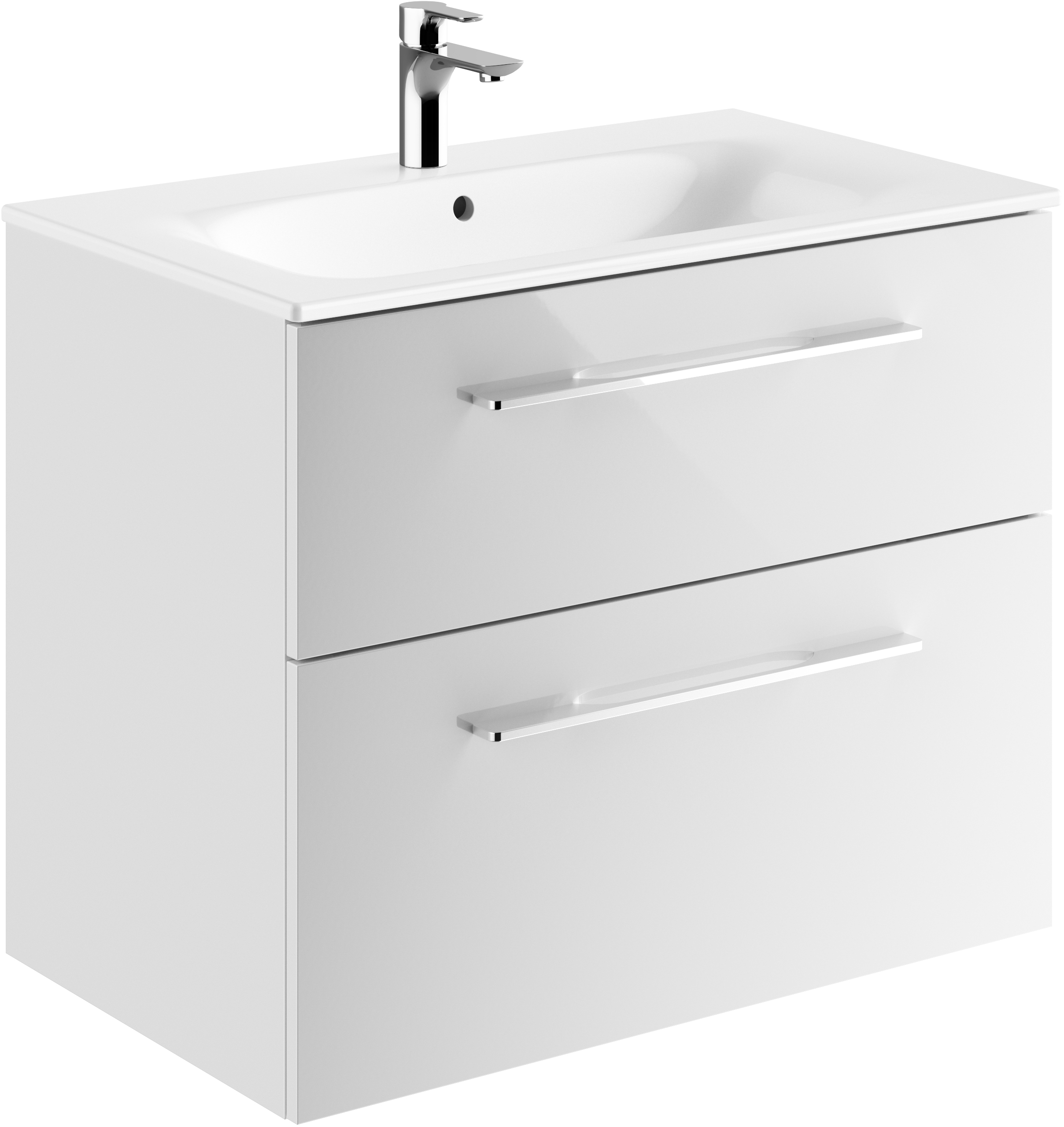 Geberit Selnova Square umywalka z szafką 80 cm zestaw meblowy biały połysk 501.240.00.1