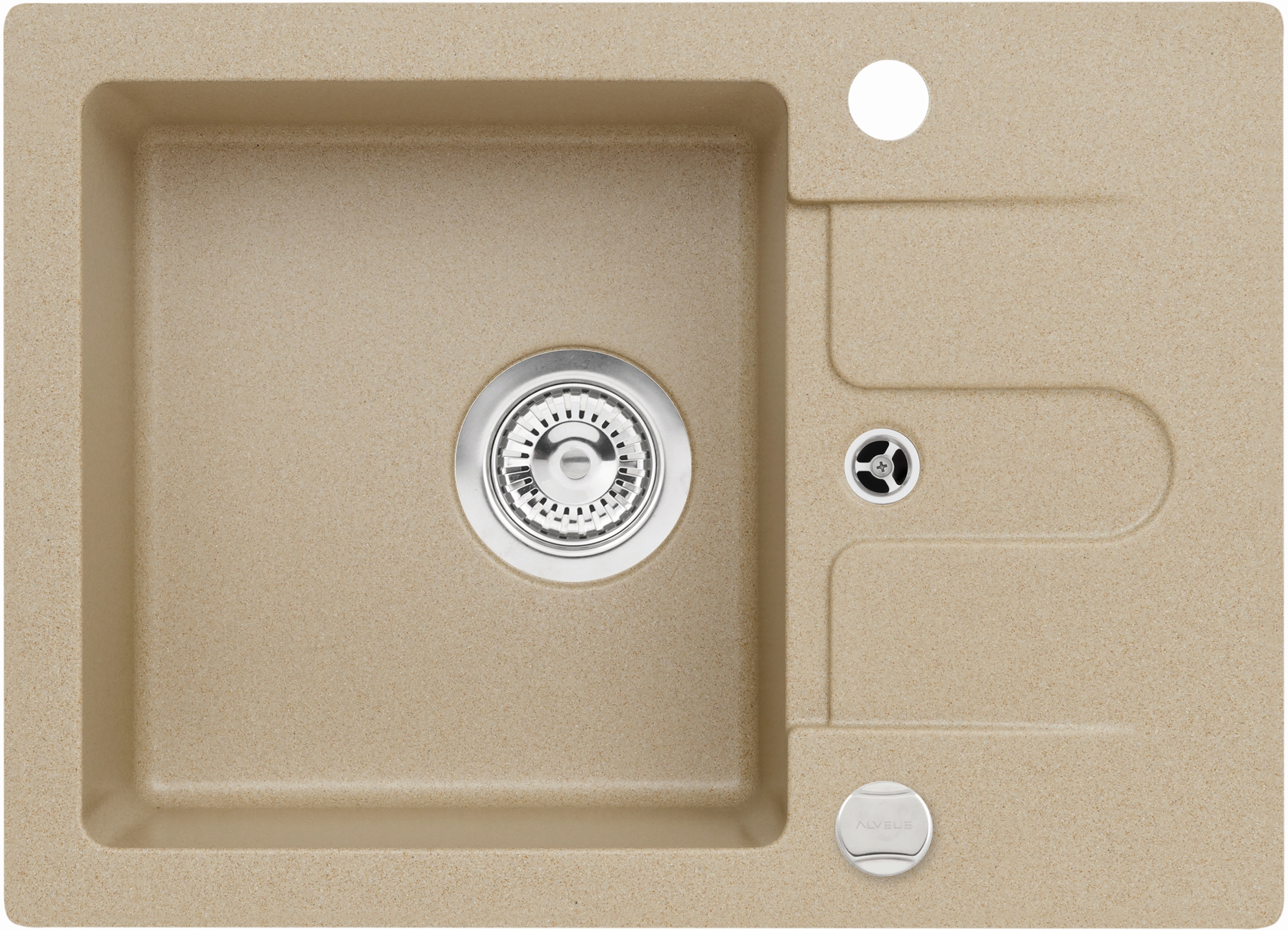 Alveus Cancan zlewozmywak granitowy 58x42 cm beżowy 9753355