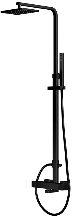 Steinberg 160 zestaw prysznicowy ścienny termostatyczny z deszczownicą czarny mat 1602721S