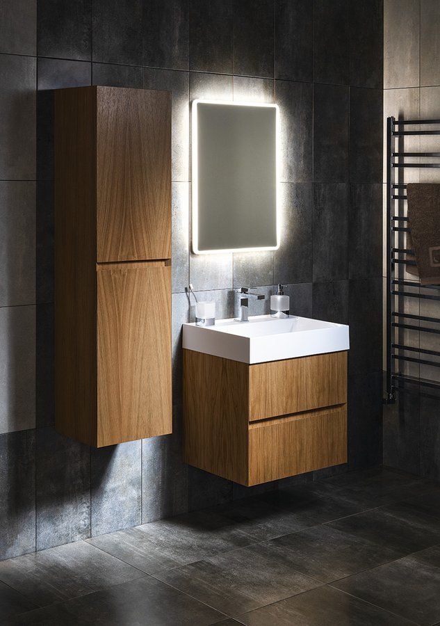 Sapho Filena szafka boczna 140 cm wysoka wisząca dąb FID3540D