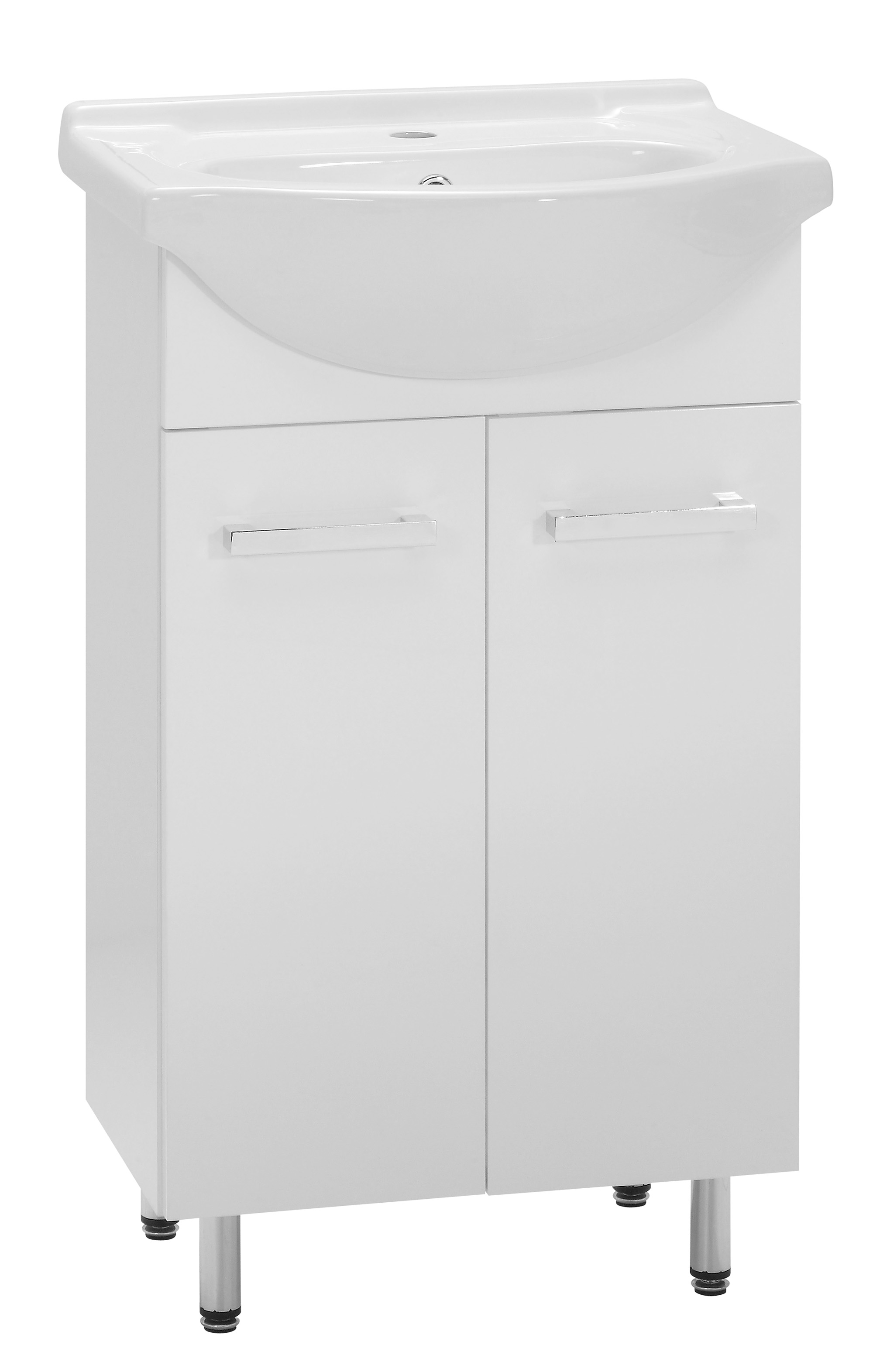 Astor Lupo umywalka z szafką 50 cm biały połysk AM-LUD-500-27